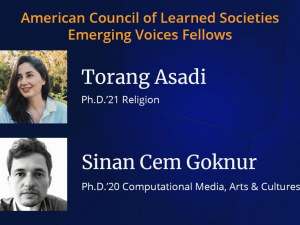 2 Ph.D. Graduates Named ACLS Emerging Voices Fellows